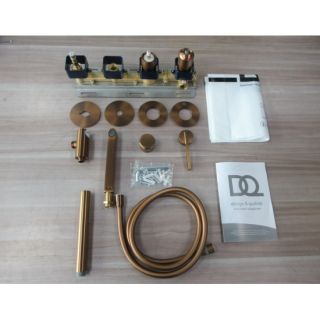 Смеситель для ванны настенный 4 отверстия DQ Bonn браш.роз.золото (DA1704833)